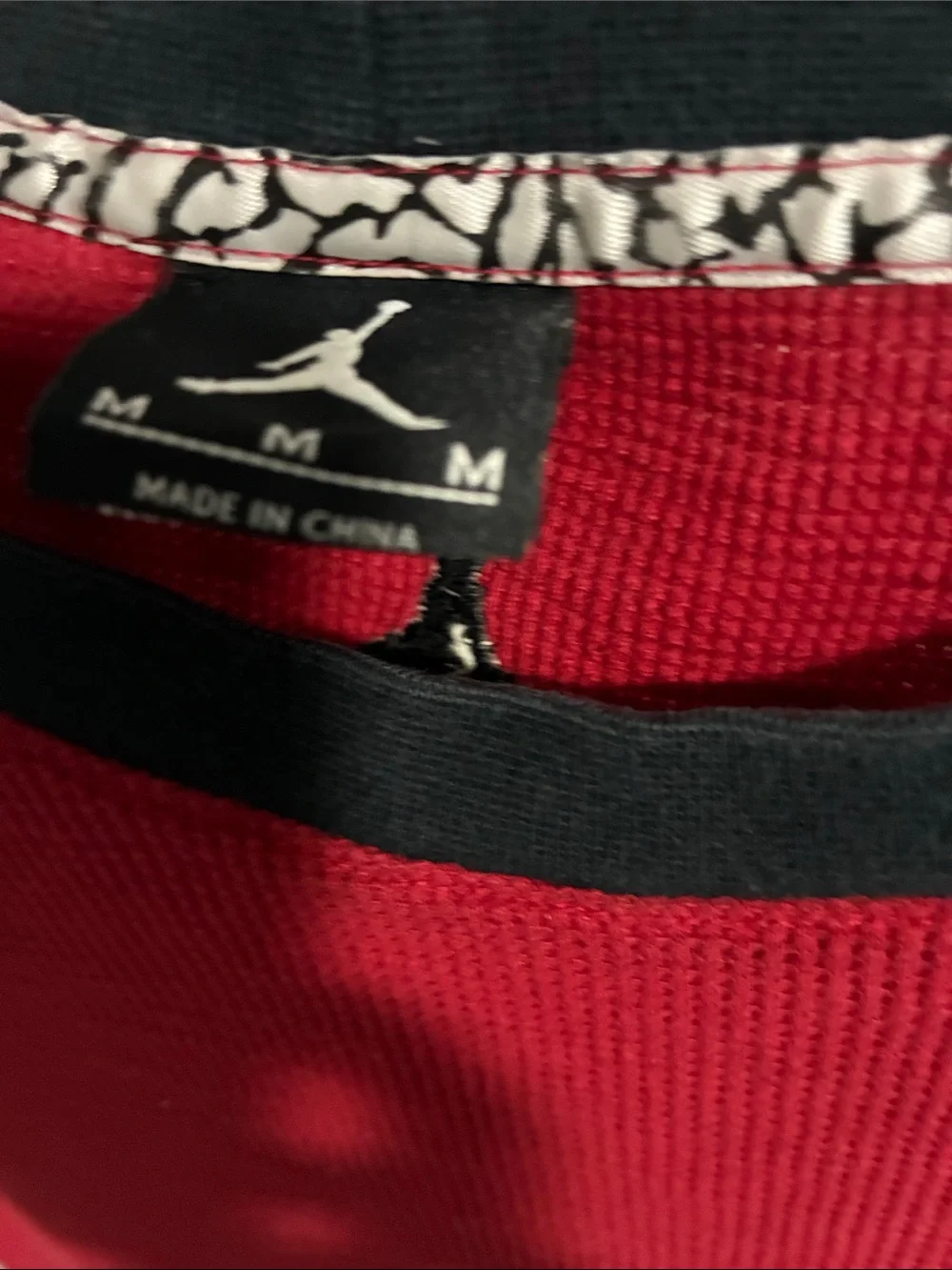 Jordan Red Long Sleeve Shirt with Black Trim